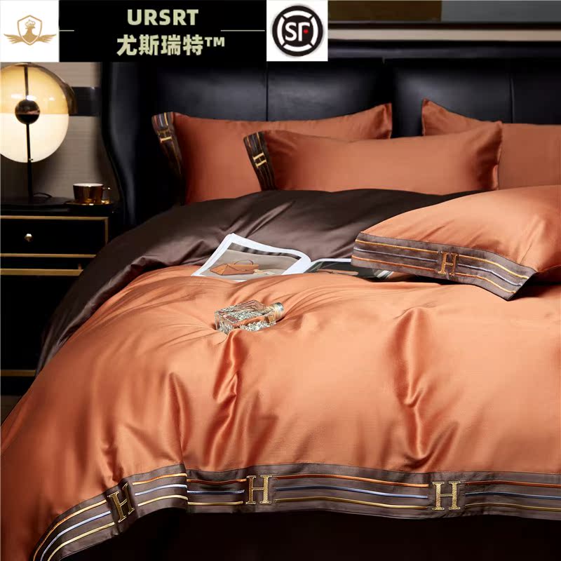 Export Canada 210 double strands long suede cotton full cotton four pieces of pure cotton 100% bed sheet bedding bedding