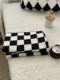 Single sheet ins simple blogger style checkerboard washing cotton soft sheet 1.5m1.8 bed sheet three-piece set 2m