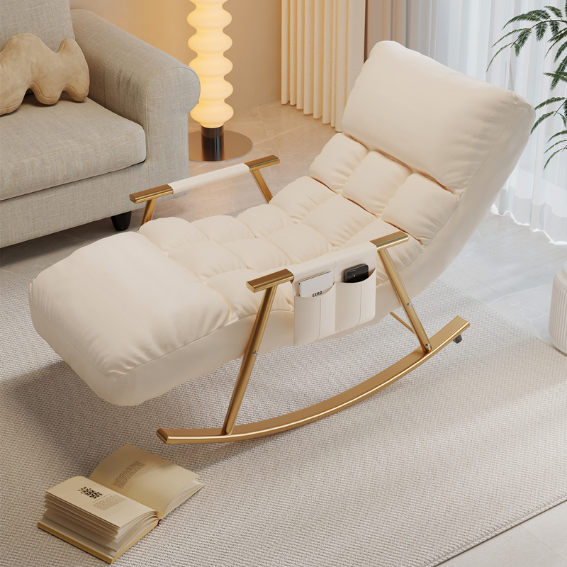 Nap Lounge Chair 2024 New Rocking Chair Balcony Leisure Home Living Room Chair Reclining Lunch Break Bean Bag Chair