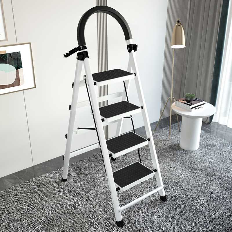 Ladder home folding herringbone ladder indoor lift stairs multi-functional thickened four or five steps step ladder shrinking ladder