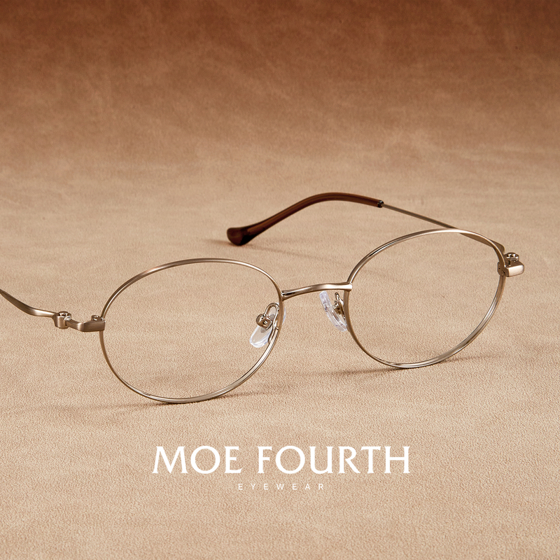 Cute, Ultra-Light Oval Small-Frame Glasses for Nearsighted Women, Customizable Prescription, Artistic Retro Metal Thin-Frame Eyeglass Frames for Small Faces Cute, Ultra-Light Oval Small-Frame Glasses for Nearsighted Women, Customizable Prescription, Artistic Retro Metal Thin-Frame Eyeglass Frames for Small Faces