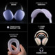 [Guxou New Model]Suitable for AirPods Max 2 Transparent Purple Protective Case Earcup Cover Apple Over-Ear Headphones Max Horizontal Headband Storage Bag Apm Protective Shell Silicone Accessories Set