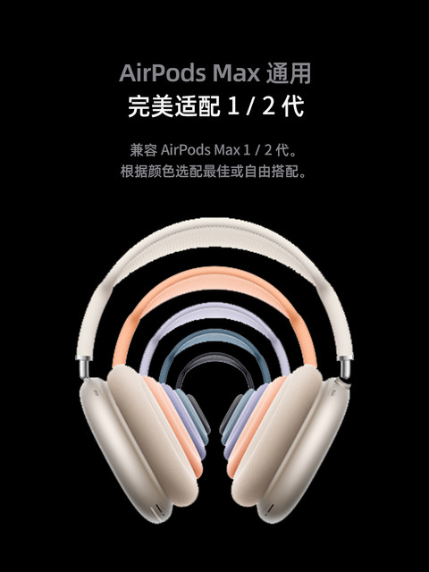 [Guxou New Model]Suitable for AirPods Max 2 Transparent Orange Protective Case Earcup Cover Apple Over-Ear Headphones Max Horizontal Headband Storage Bag Apm Protective Shell Silicone Protective Accessories Set