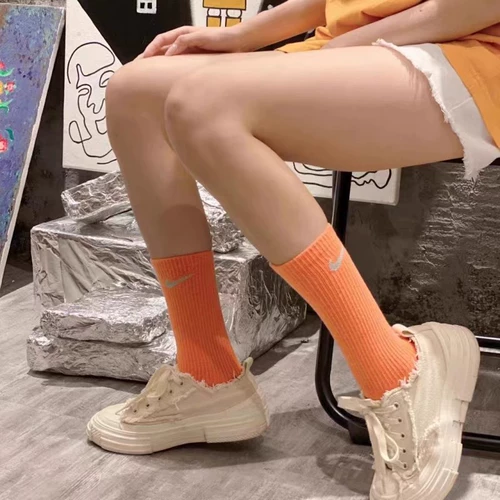 Nike, весенние летние носки подходит для мужчин и женщин, дышащие высокие сапоги для отдыха для спортзала, для бега