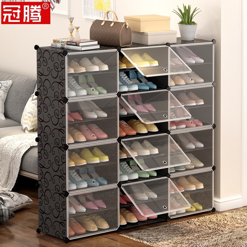 Simple shoe cabinet dust-proof shoe rack assembly household oversized economical multi-layer simple modern plastic living room large capacity