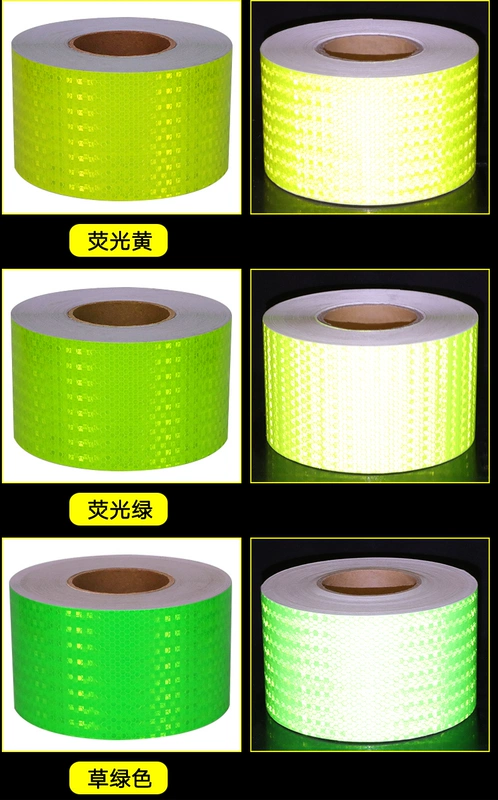 băng dính dẫn điện Miếng dán phản quang 10 cm dải cảnh báo giao thông ban đêm đai phản quang lan can chống va chạm băng phản quang làm nổi bật ánh sáng ban đêm băng keo lụa zilgo