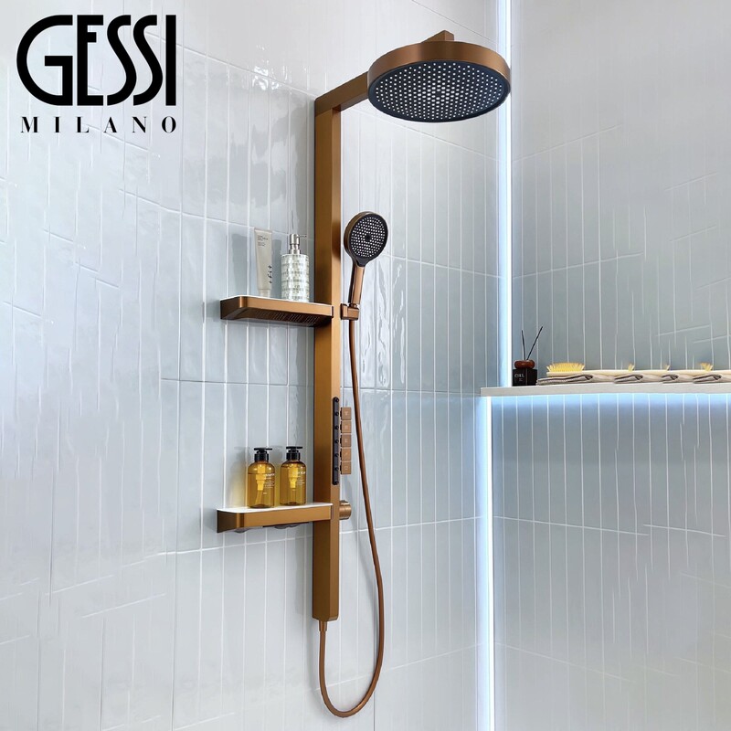 Italy Gessi Intelligent Digital Display Multi-Function Pressurized Shower Set Bathroom Storage Showerhead