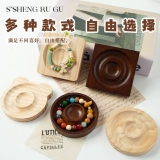 Дизайнерский браслет, четки из круглых бусин из грецкого ореха, стенд ручной работы, бусины