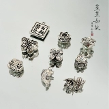 Ретро металлические бусины, подвеска, браслет из бисера ручной работы, ожерелье, аксессуар, аксессуары