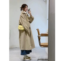 Carte dans sa couleur Long style Windcoat Jacket Woman 2024 New Early Spring Autumn Little Subsenior Sense of the South Korean Department