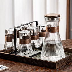 Chinese-Style High-Temperature-Resistant Glass Water Cup Set for Home Use in the Living Room, High-Looking Tea Set for Drinking Coffee and Beer