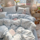 New Style Fresh and Simple Double-Layer Gauze Bed Sheet Four-Piece Set 2026 Student Dormitory Princess Style Single Bed Duvet Cover Three-Piece Set