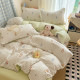 Princess-Style Lace Double-Layer Gauze Four-Piece Bedding Set, Girly Non-Cotton Pure Cotton Duvet Cover, Dormitory Three-Piece Bed Sheet Set