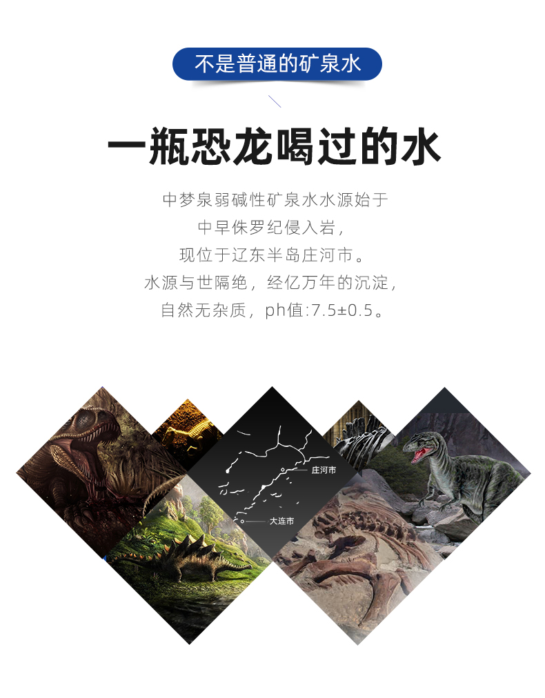 中梦泉 0糖0脂天然弱碱性矿泉水 500ml*16瓶 图2