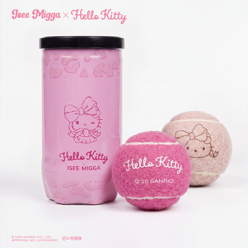 Hellokitty Co-Branded Tennis Iseemigga Professional Durable and Wear-Resistant Tennis for Beginners, Training and Competition Hellokitty Co-Branded Tennis Iseemigga Professional Durable and Wear-Resistant Tennis for Beginners, Training and Competition