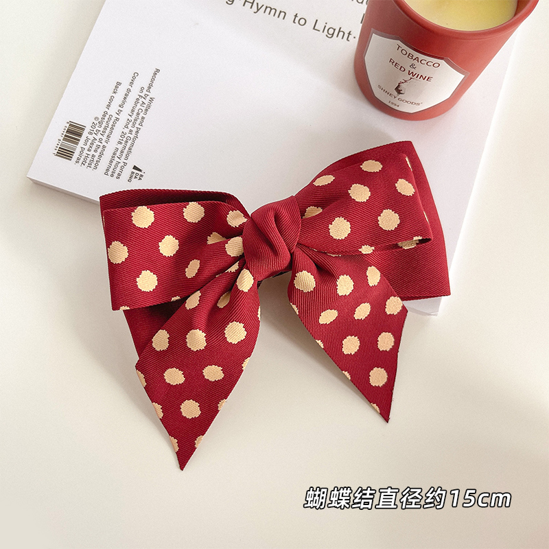 images 3:Beam Red Butterfly Bolt Hairpin with Female Head Spooner New Year's Hair Card Half-Blade Upper Patch Discharged Pyramid
