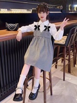 Girls Spring and Autumn Coat Skirt New Chinese Children's Aura Skirt Girls Spring and Autumn Fashionable Princess Skirt