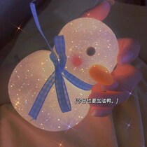 ins teen girl hearts cute duck cartoon creative pendulum night light bedroom bedside not plugged in girlfriends birthday present