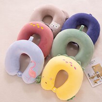 Cartoon Memory Cotton U Type Neck pillow Cervical Spine Pillow Plane Travel Removable Wash U Shaped Head Pillows With Blindfold Afternoon Nap Pillow