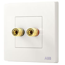 ABB switch socket panel 86 type audio socket 2 terminal audio socket sound socket hew series white