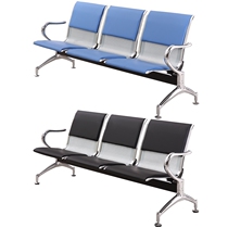 Stainless Steel Row Chair Waiting Chair Waiting Chair Infusion Chair Airport Hospital Airport Chair Four Rest Benches Thickening station