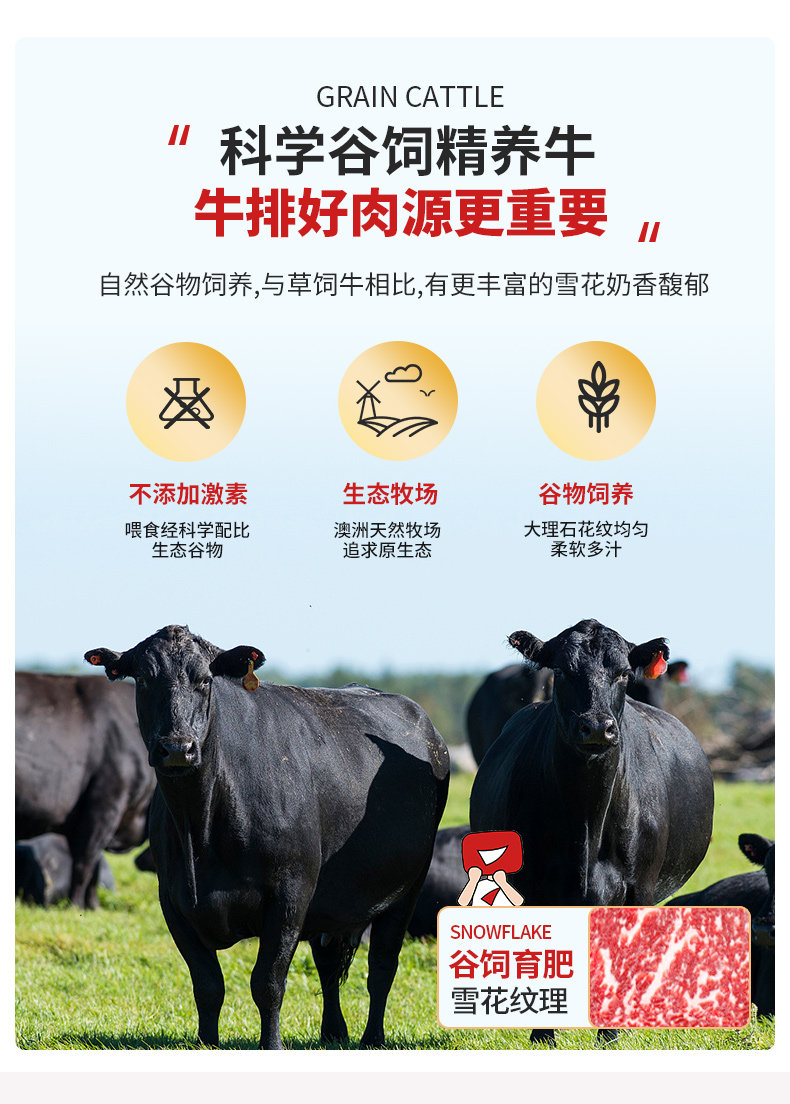walmson 华牧鲜 澳洲安格斯谷饲原切眼肉牛排进口生鲜牛肉套餐160gx8 券后273元包邮 值值值-买手聚集的地方