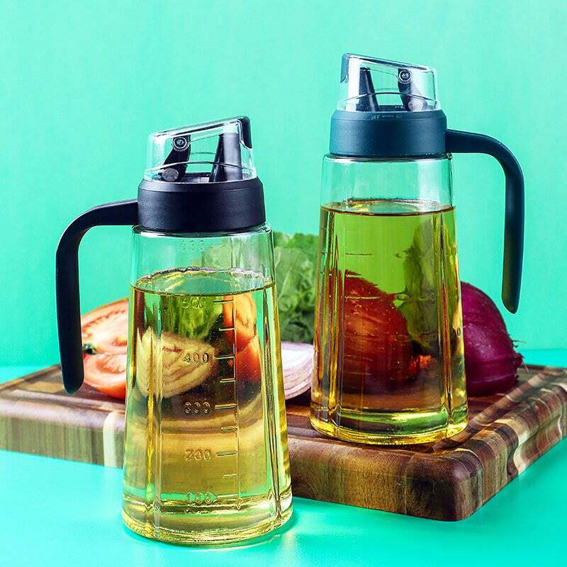 Glass oil pot household European-style non-leakage non-hanging oil bottle large-capacity oil control bottle oil bottle kitchen small oil tank
