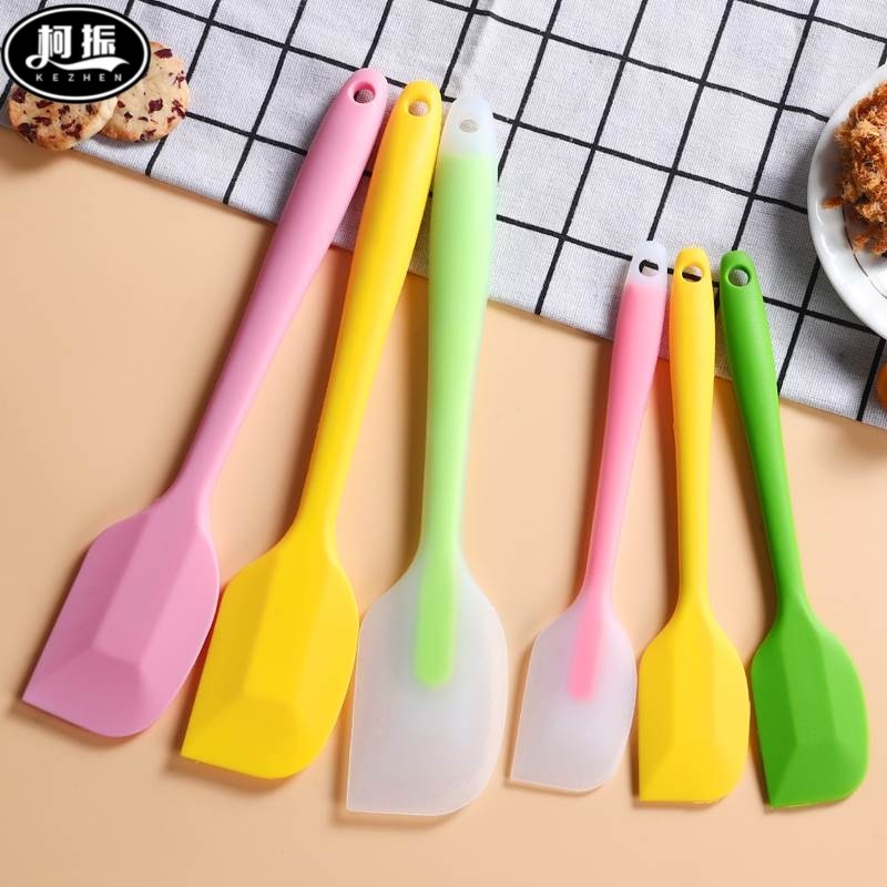 Cake silicone spatula scraper baking food-grade high temperature cream stirring kitchen integrated soft small scraper tool