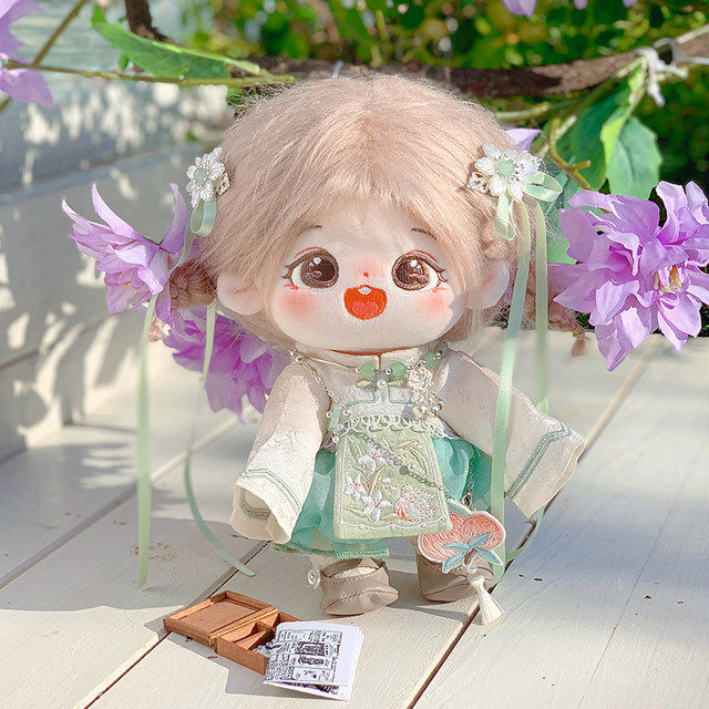 Spot cotton doll 20cm ເຄື່ອງນຸ່ງເດັກນ້ອຍທີ່ຊັດເຈນ lotus shadow ຮູບແບບໂບຮານ doll ເຄື່ອງນຸ່ງຫົ່ມທີ່ບໍ່ແມ່ນຄຸນລັກສະນະ fairy ແຫ່ງຊາດ dress-up ຂອງຂວັນ