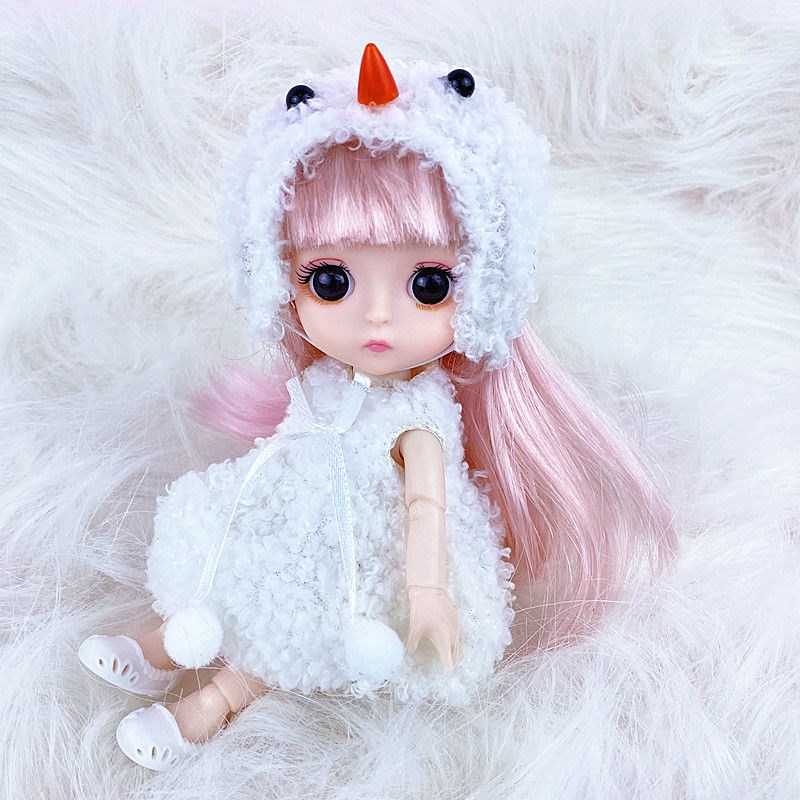 Snowpel Doll Girl Toy 16 cm Emulation for Joints Can Move, a little Barbie Princess Boutique