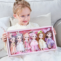 Net Red Princess Toys Girls 6 One 13 Replaceable Mini Dolls Children Birthday Presents Toddler Sons family 2 years old
