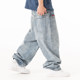 MindErrorMESkateboardJeans ວ່າງຊື່ skateboard ຊ້າງ jeans embroidered jeans