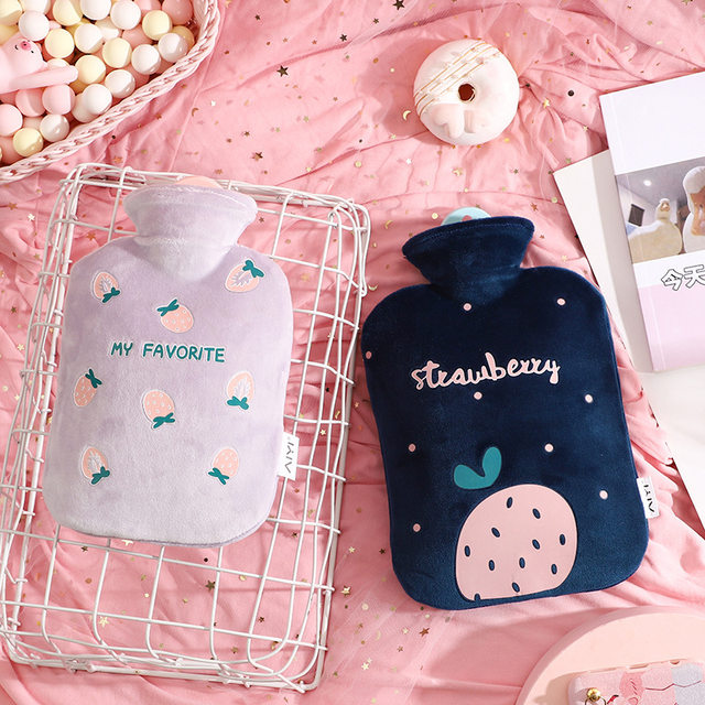 Hot water bottle filled with water and thickened explosion-proof waist warmer hot compress uterine and abdominal belly warmer handbag large and small female students plush and cute