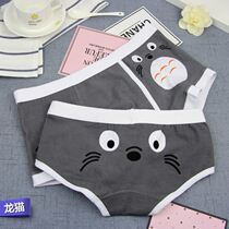 2 Dress Lovers Briefs Pure Cotton Cartoon Mens Cute Creative Personality Underwear Suit 2018 New Lovers