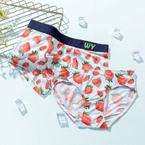 2 Dress Lovers Briefs one man and one woman couple Big code Antibacterial Pants couple Sexy Cute Lingerie Suit