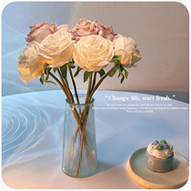 Fleurs de Rose Fleurs de fleurs Fleurs Simulation Fleurs de table Tableau de table de table Salle de vie Chambre Bédroom Décorative Pendulum ornements Fleurs séchées Bouquet