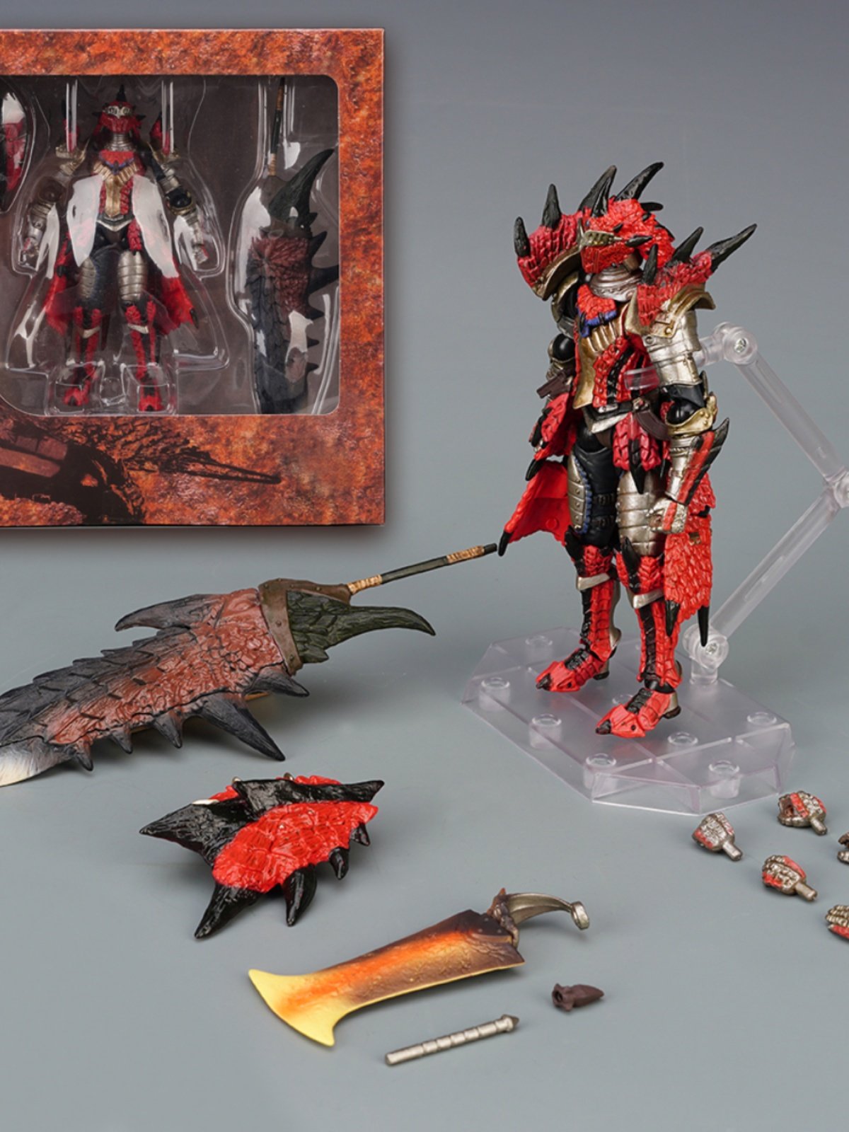 海洋堂山口式怪物猎人雄火龙雷狼龙男猎人转轮科技关节可动手办测评！细节控狂喜_手办_淘宝游戏网, image size:1200x1600