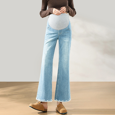 Maternity Jeans for Autumn, Flared Pants for Women, 2026 New Style, Plus Size, High Elasticity, Flared Pants for Petite Women, Cropped Pants — 7