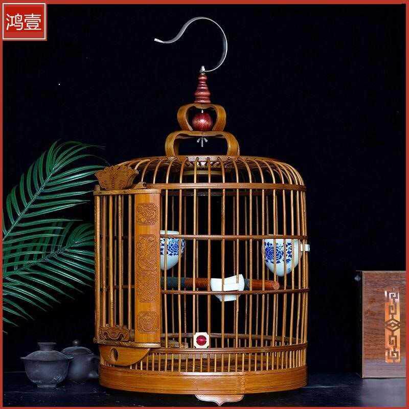 🏡 鹦鹉天堂 | 户外大型鸟笼 子母套装 高品质竹制木制圆鸟笼 🐦-鸟笼-淘宝好物网