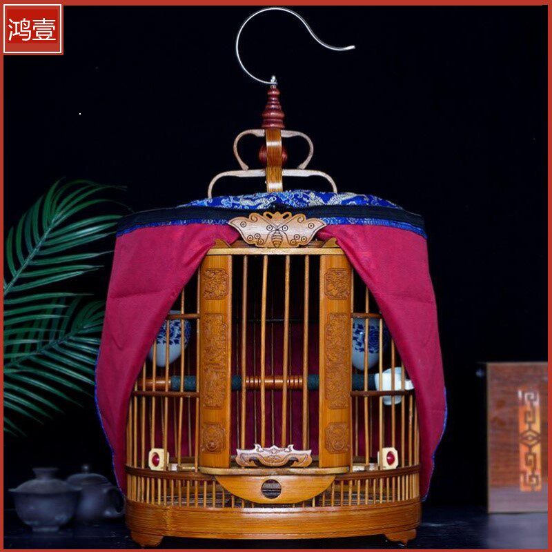 🏡 鹦鹉天堂 | 户外大型鸟笼 子母套装 高品质竹制木制圆鸟笼 🐦-鸟笼-淘宝好物网
