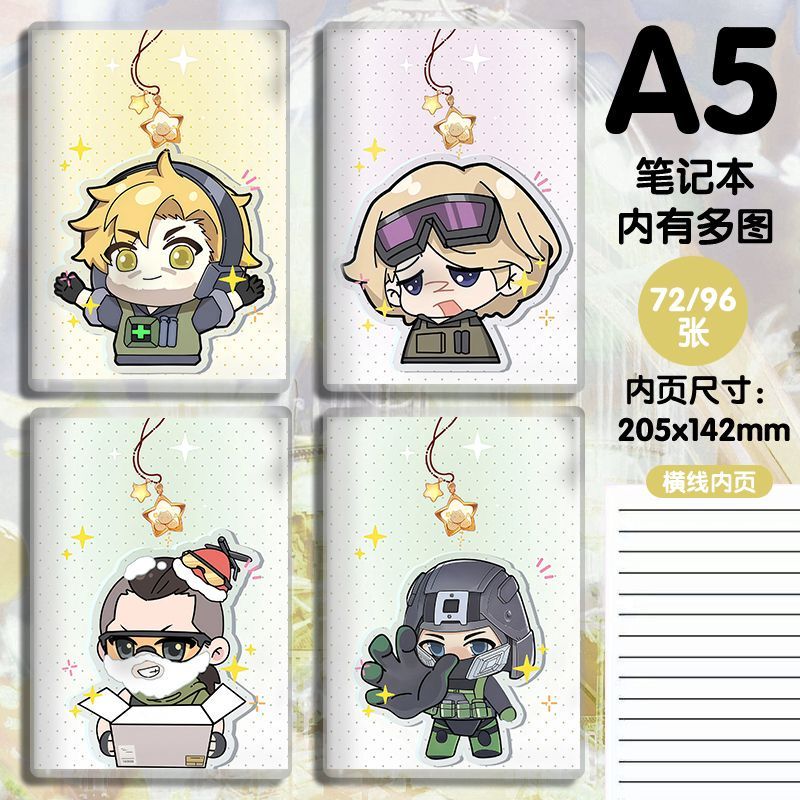 Zoya Bee Doctor Delta Action Q-Version Plastic Cover Notebook Mai Xiaowen Weilong Lina Van Der Meel A5 Stationery