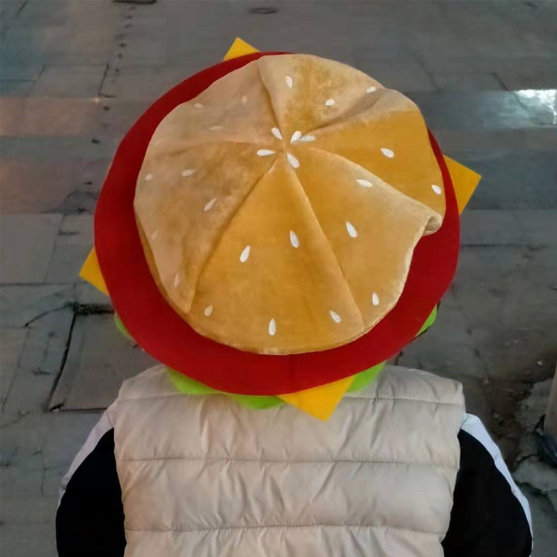 Creative Hanburg Bag Hat To Blame Children Funny New Personality Spring Autumn Men And Women Fashion Berets Cute Internet Red