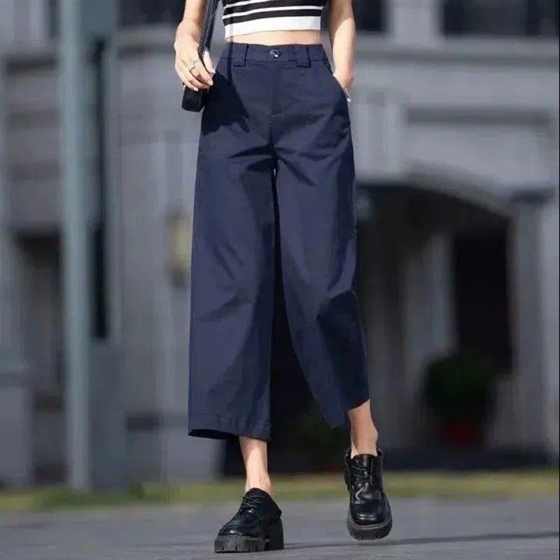 2026 Hot Summer Trend Pure Cotton Loose High-Waisted Wide-Leg Pants Slimming Petite Tencel Casual Cropped Pants 2026 Hot Summer Trend Pure Cotton Loose High-Waisted Wide-Leg Pants Slimming Petite Tencel Casual Cropped Pants
