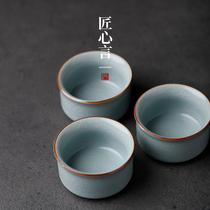 The craftsman said that the high-end yuan kiln opened a teacup kung fu teacuum and a small ceramic tea cup