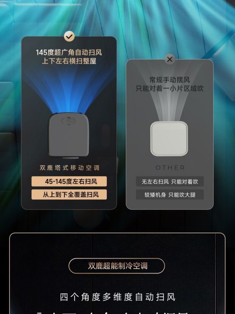 Xianke Vertical Mobile Air Conditioner, Cooling and Heating All-In-One, Single Cooling All-In-One Air Conditioner, No Installation Required, Compressor Cooling for Rental Housing