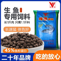 Fenghua black fish feed raw fish mullet duckbill snakehead size fish food breeding special puffed granules 45 protein
