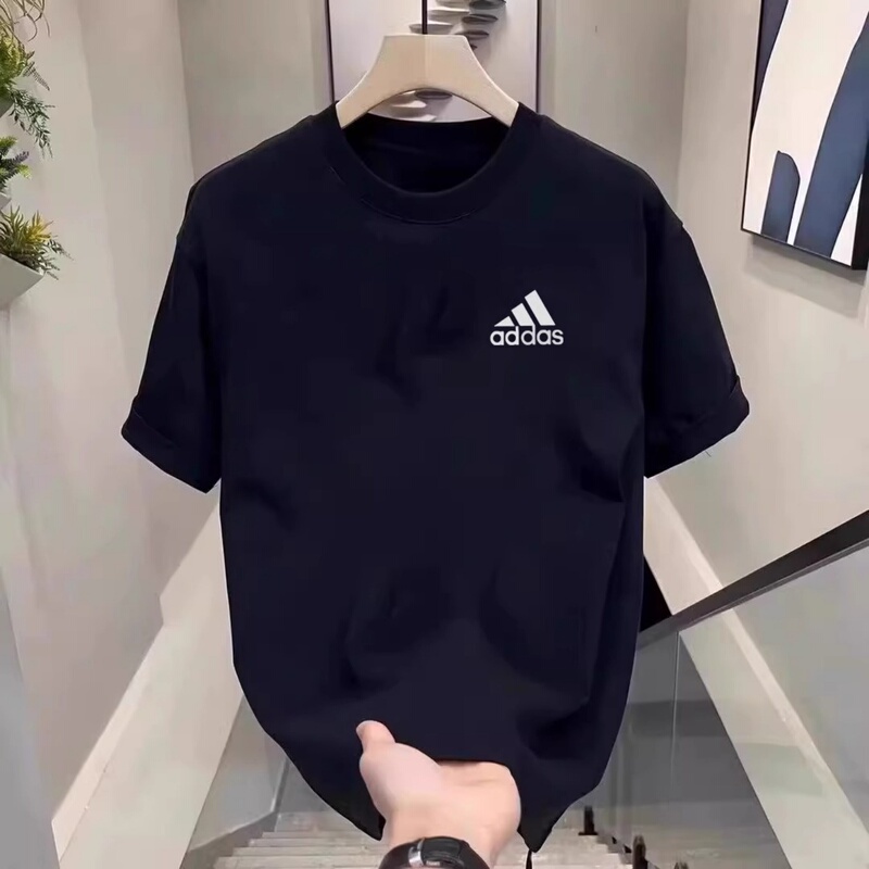 Ole's Selection of New Summer Pure Cotton Short-Sleeve T-Shirts for Men, Loose Casual Round-Neck Half-Sleeve Couple Tops, Trendy
