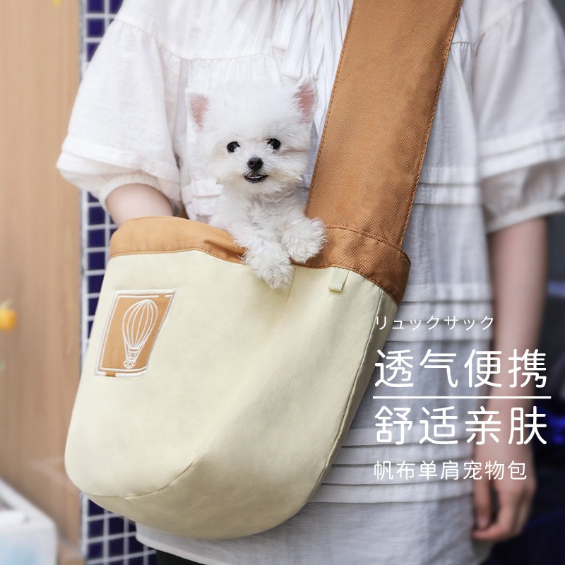 Pet Out Bag Cat Pack Skew Satchel Portable Bag Cat Pocket Back Cat Pocket Outside With Canvas Single Shoulder Bag Kitty Bag