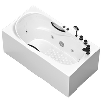 ssww Wave Whale double skirt bathtub small apartment acrylic home surf massage deep soaking non-slip bathroom with handrails