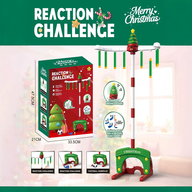 Christmas-Themed Quick-Reflex Stick-Grabbing Machine for Company Team Building, Children's Parent-Child Interactive Sensory Training Device, Stick-Grabbing Machine Toy